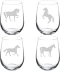 Set of 4 Stemless Wine Glass 17 oz M577226
