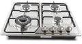 Stainless Steel 4 Burner Gas Cooktop with Cast Iron Grates J2864