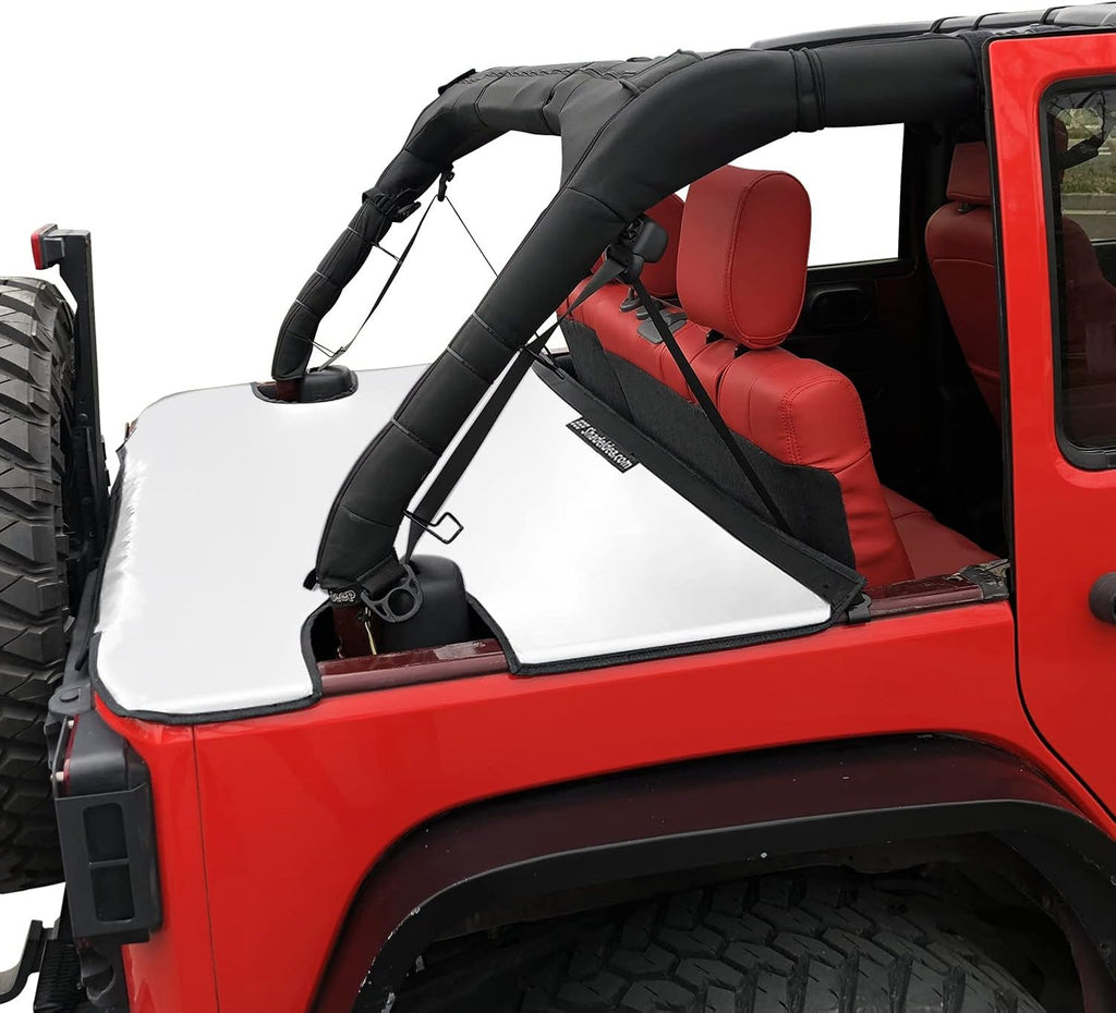Tonneau Cover for Jeep Wrangler JL 4 Door JLU 2018-Current Rear Trunk Cargo Vinyl Tailgate Cover America Flag V506