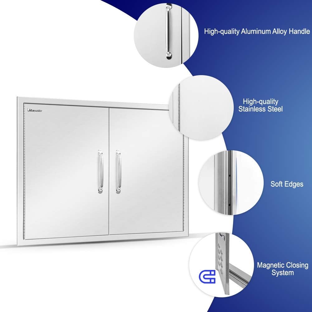 26 W X 24 H Double Access Door Stainless Steel Vertical Door J76587