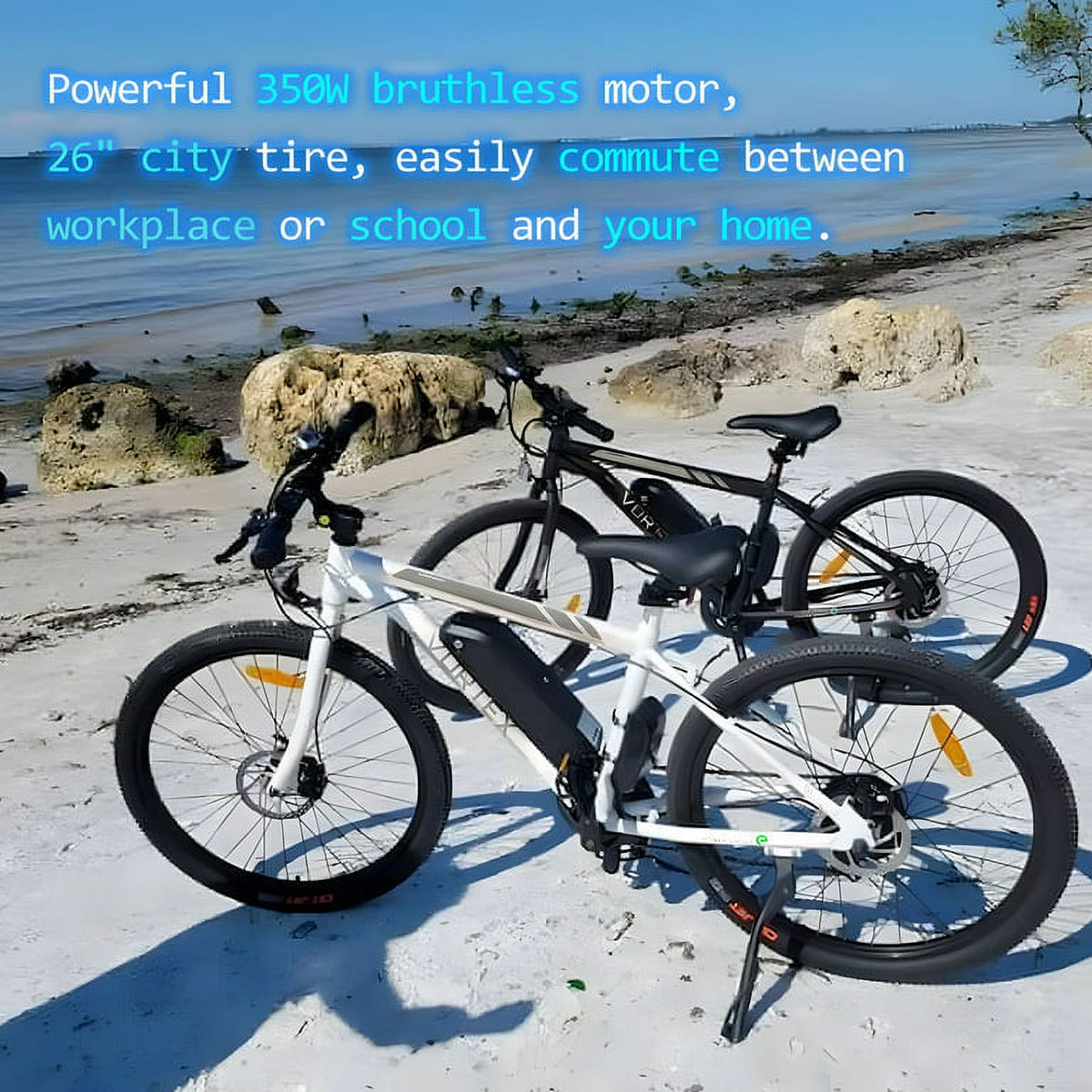 Black 26 In. 36 V 350 W 12.5 AH 7 Speed Electric Bike W46027