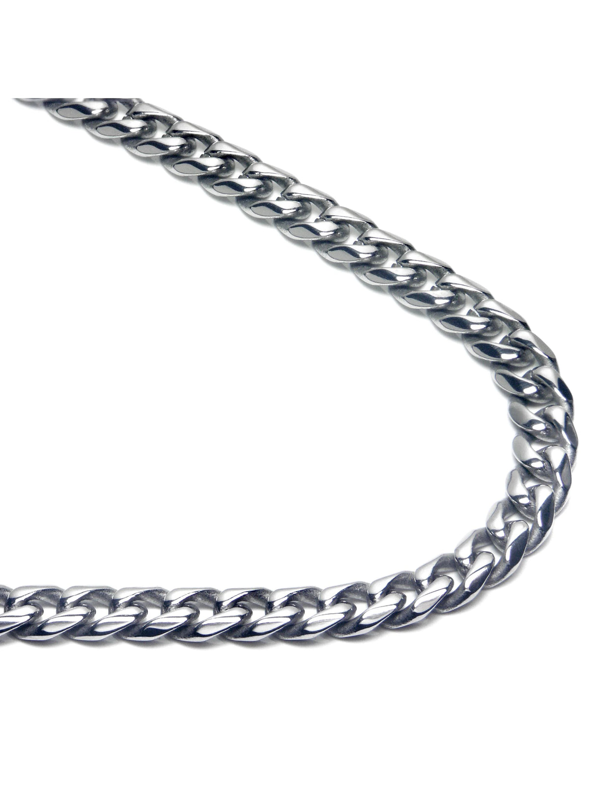 Titanium 7MM Curb Chain Link Necklace 20" W413