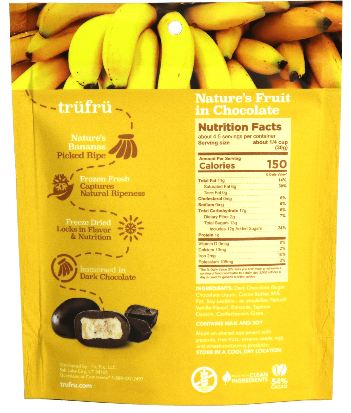 6-4.5 ounce Dark Chocolate Real Banana N8275