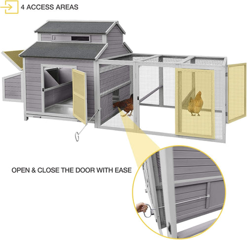 115in Wooden Chicken Coop with Nesting Box S878
