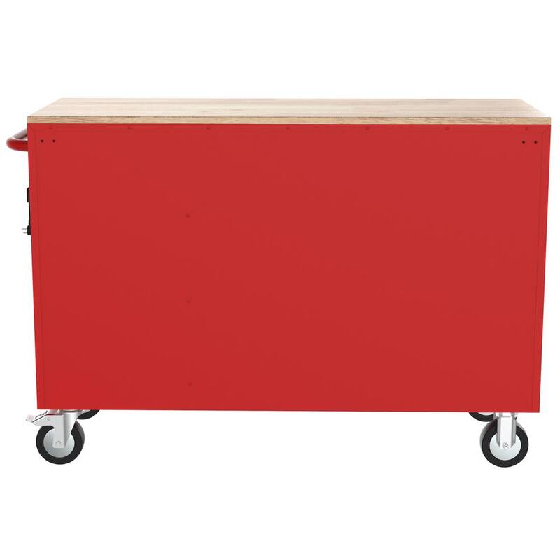 52 in. Red Mobile Workbench Cabinet F6978