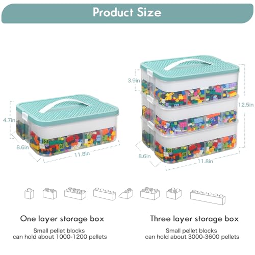 Blue Toy Storage Organizer with Compartments and Lids R313309