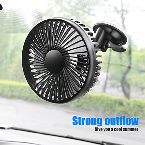 Black USB Powered Portable Vehicle Fan D504463