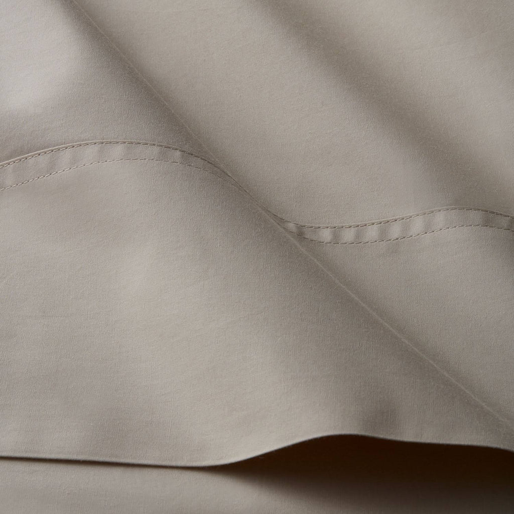 Ivory Queen Size Supima Cotton Percale Flat Sheet N2473