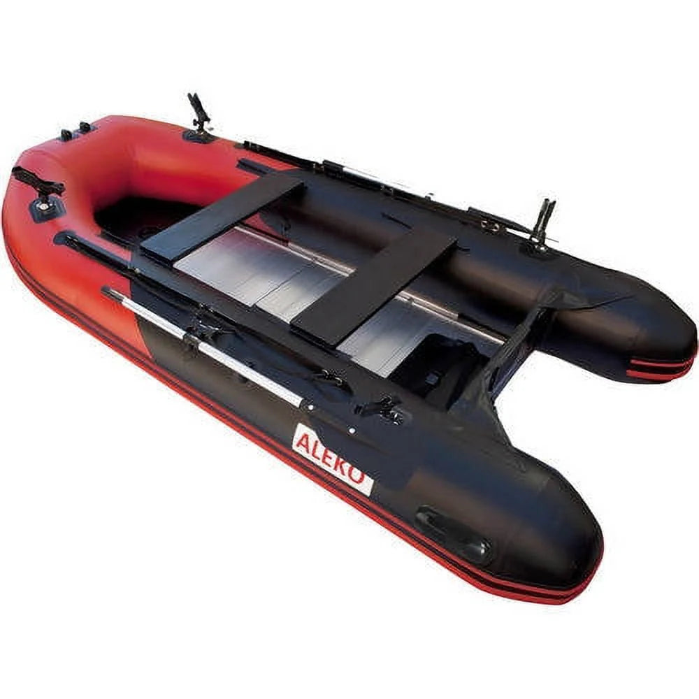 Inflatable Boat with Aluminum Floor 12.5 ft Black L63519