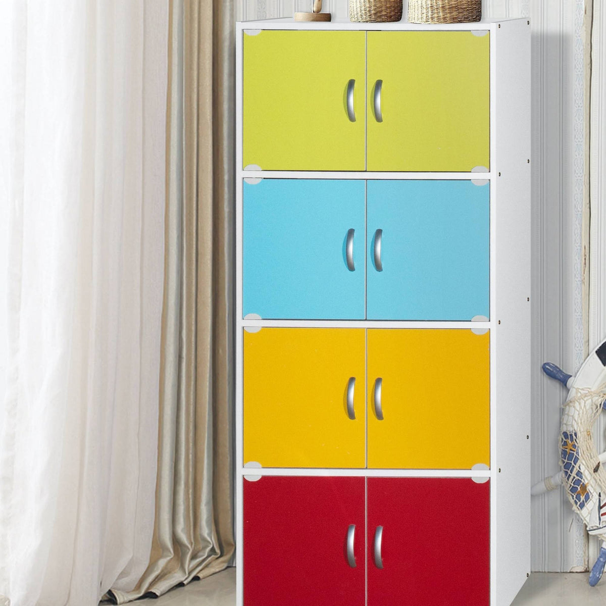 Rainbow 4-Shelf 8-Door Cabinet N847141