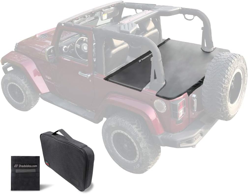 Tonneau Cover for Jeep Wrangler JL 4 Door JLU 2018-Current Rear Trunk Cargo Vinyl Tailgate Cover America Flag V506