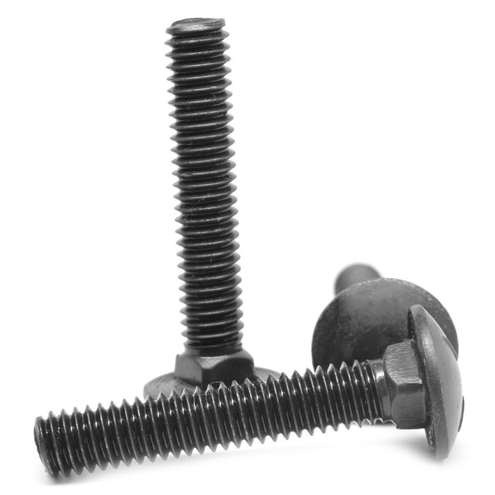5/16-18 x 2 1/4 Coarse Thread Carriage Bolt Low Carbon Steel Black Oxide Pk 500 I861471