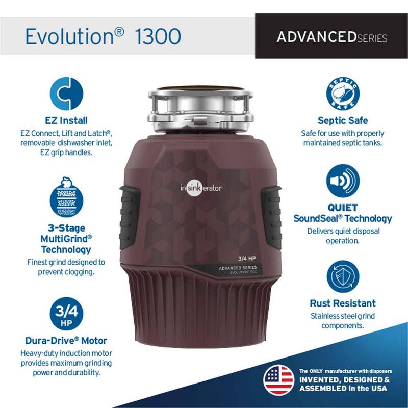 3/4 HP Continuous Feed Garbage Disposal T71910