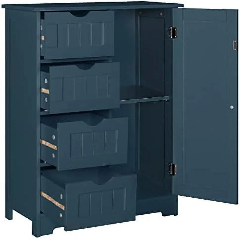 Dark Teal 4 Drawer Bathroom Cabinet B1987