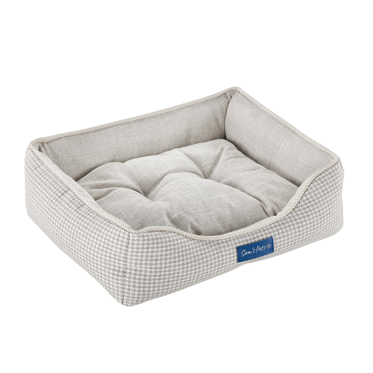 Brown Plaid Dog Bed D1848