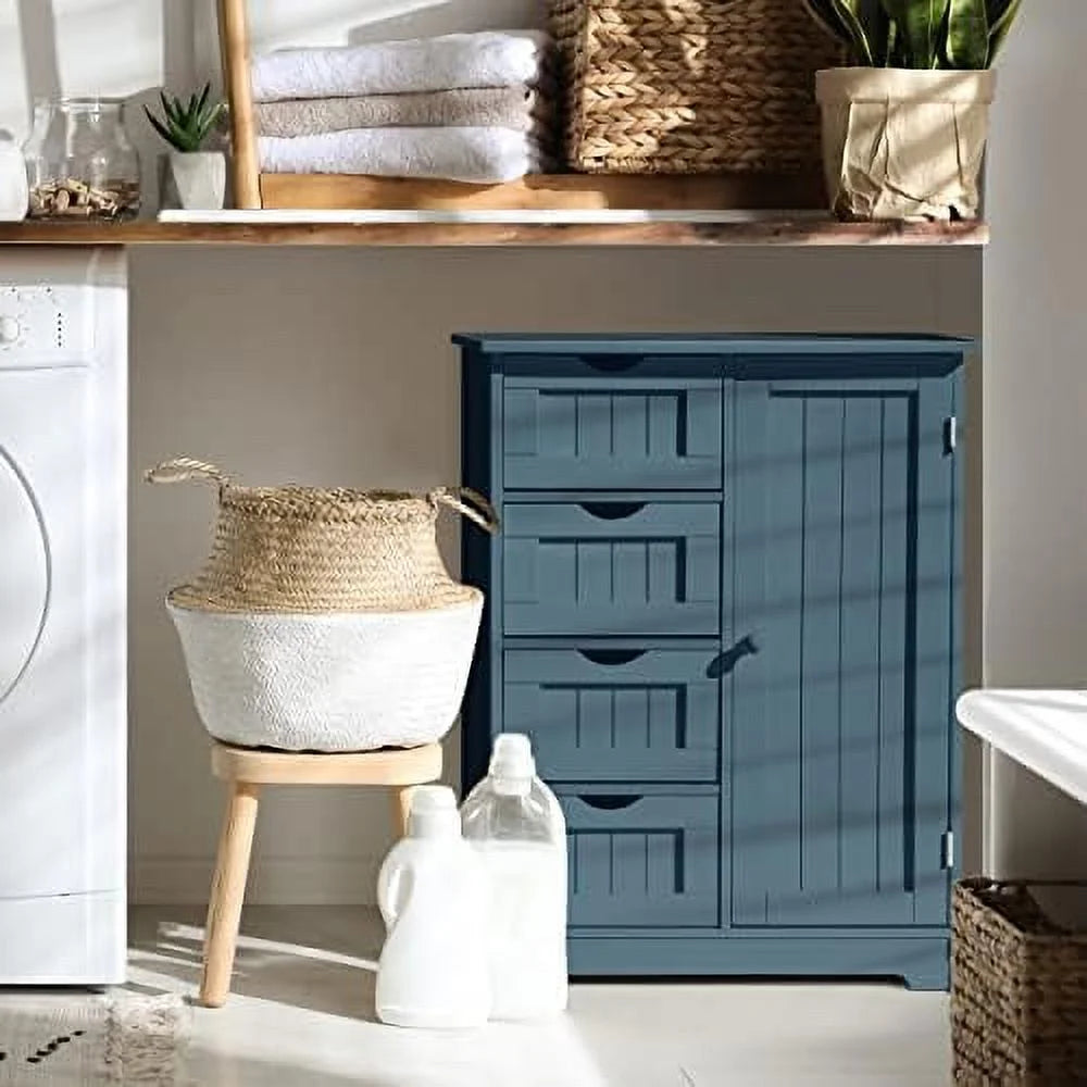 Dark Teal 4 Drawer Bathroom Cabinet B1987