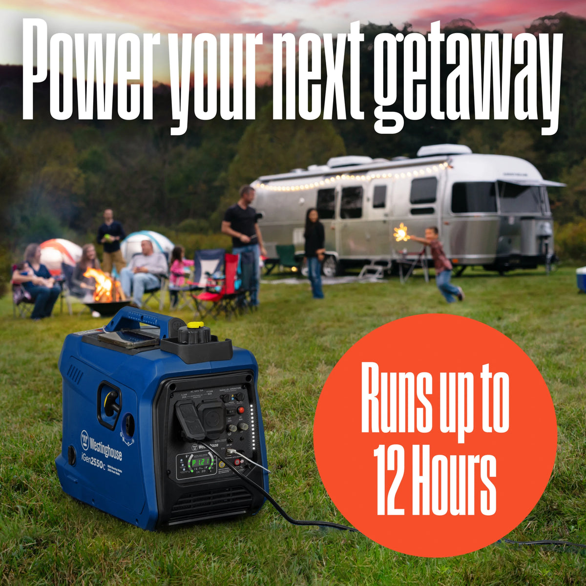 Gas Powered Portable Inverter Generator with CO Sensor H8369