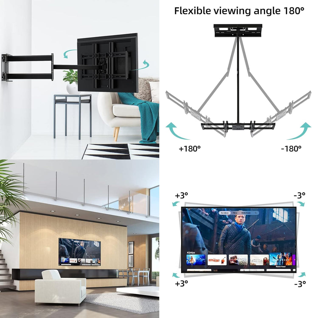 Full Motion TV Wall Mount Bracket for 42-80 inch TVs U55286