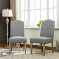 Tan Fabric Parson Chair Set of 2 Z700549