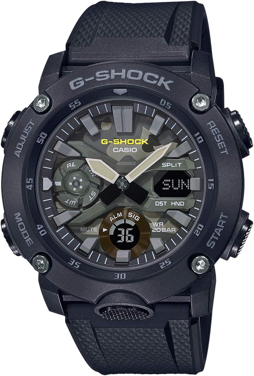 Black Green Camo Analog-Digital Watch P133377