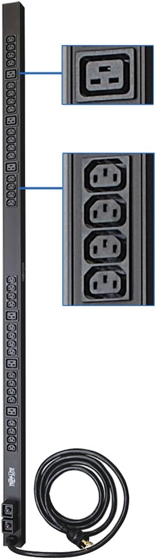 Metered PDU, 30A, 48 Outlets, 208/240V, 0U Vertical Rack-Mount Power V948022