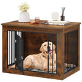 38"L Rustic Brown Dog Crate Furniture D705171