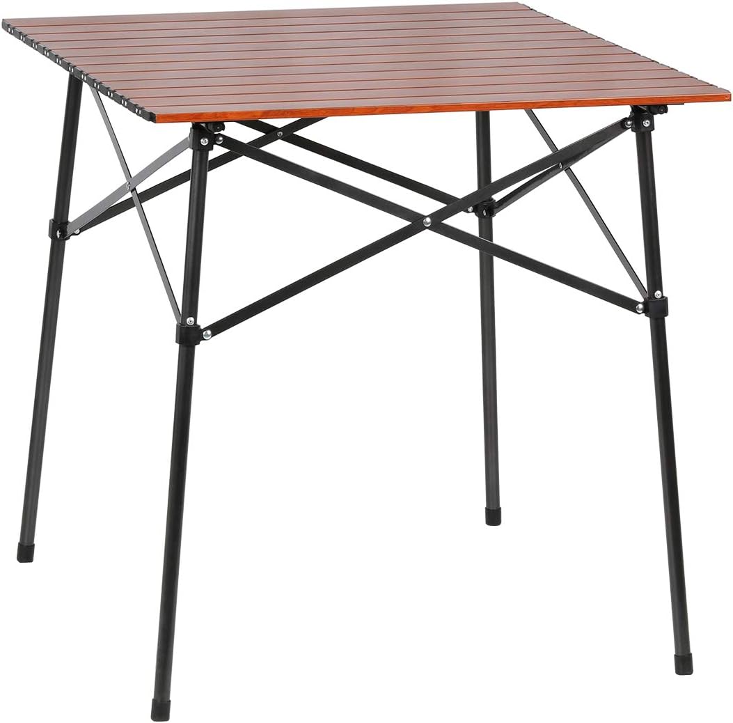 Lightweight Aluminum Folding Square Table with Carry Bag D11303