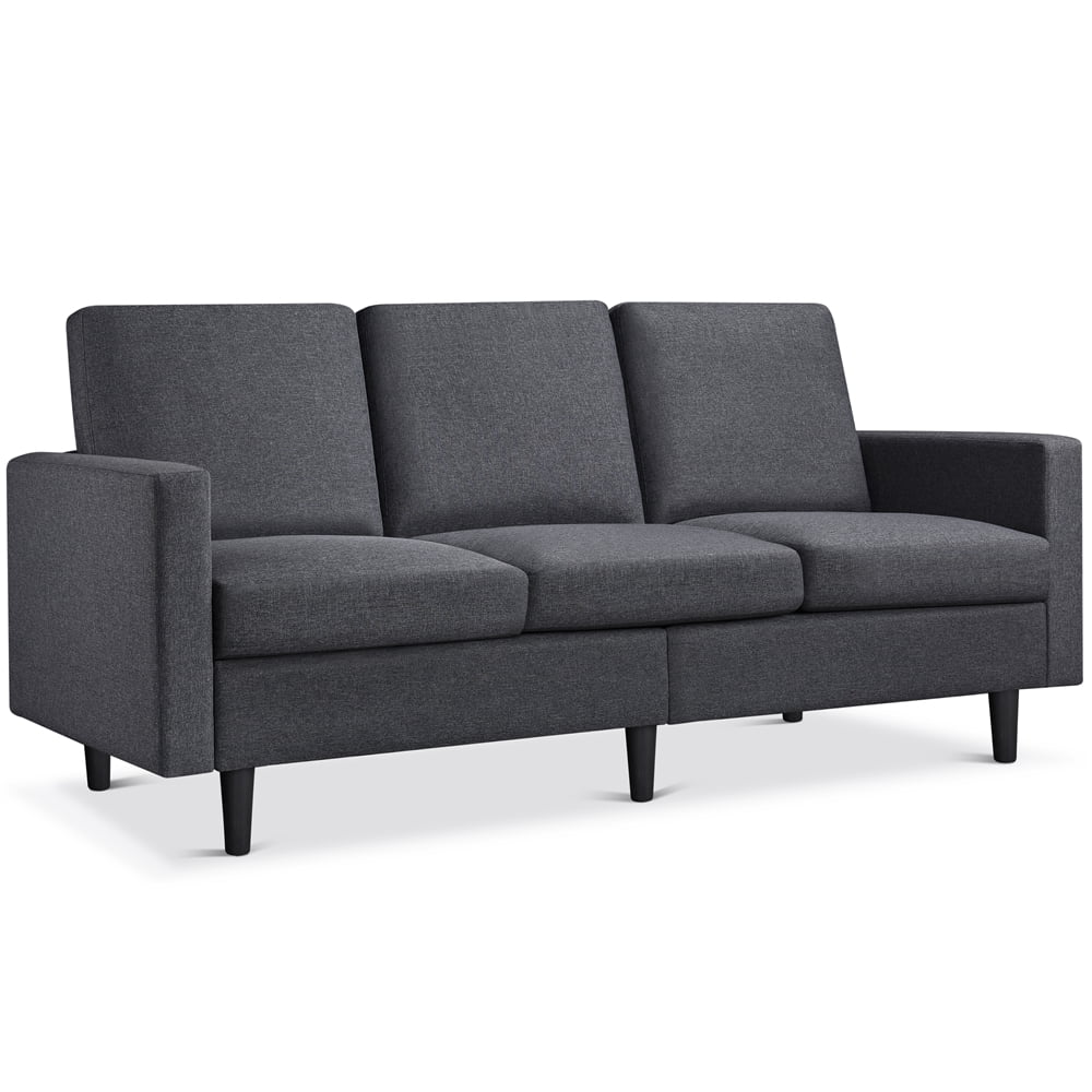 Gray Fabric 3-Seater Sofa O4381