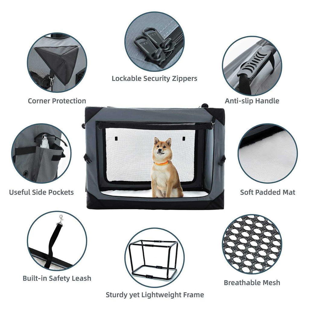 Collapsible 4-Door Soft Dog Crate G959