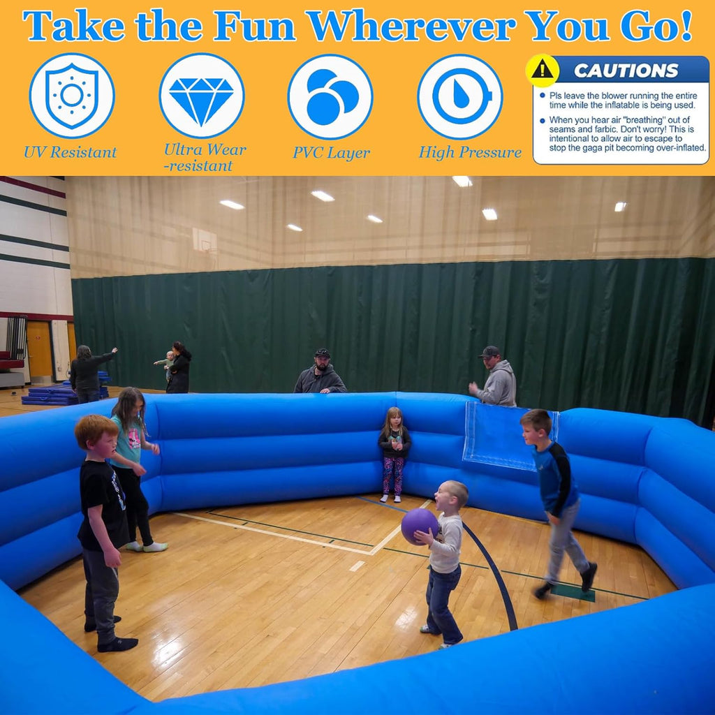 15FT Inflatable Gaga Ball Pit with Electric Blower C9442