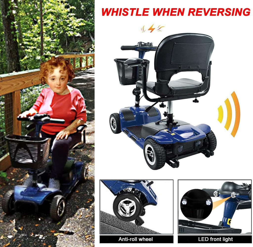 Blue Collapsible 4 Wheel Mobility Scooter P67114