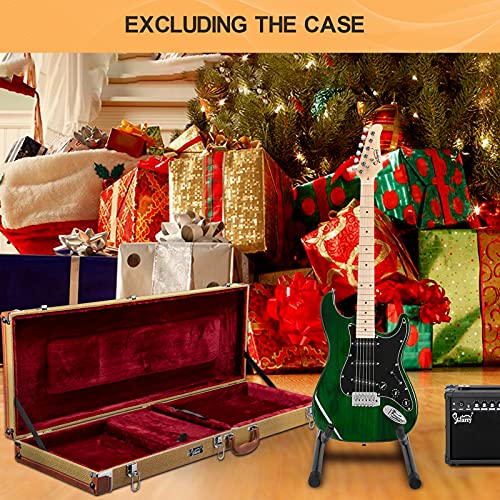 Full Size Electric Guitar with 20W Amp and Accessories Pack Guitar Bag (Blue) J754