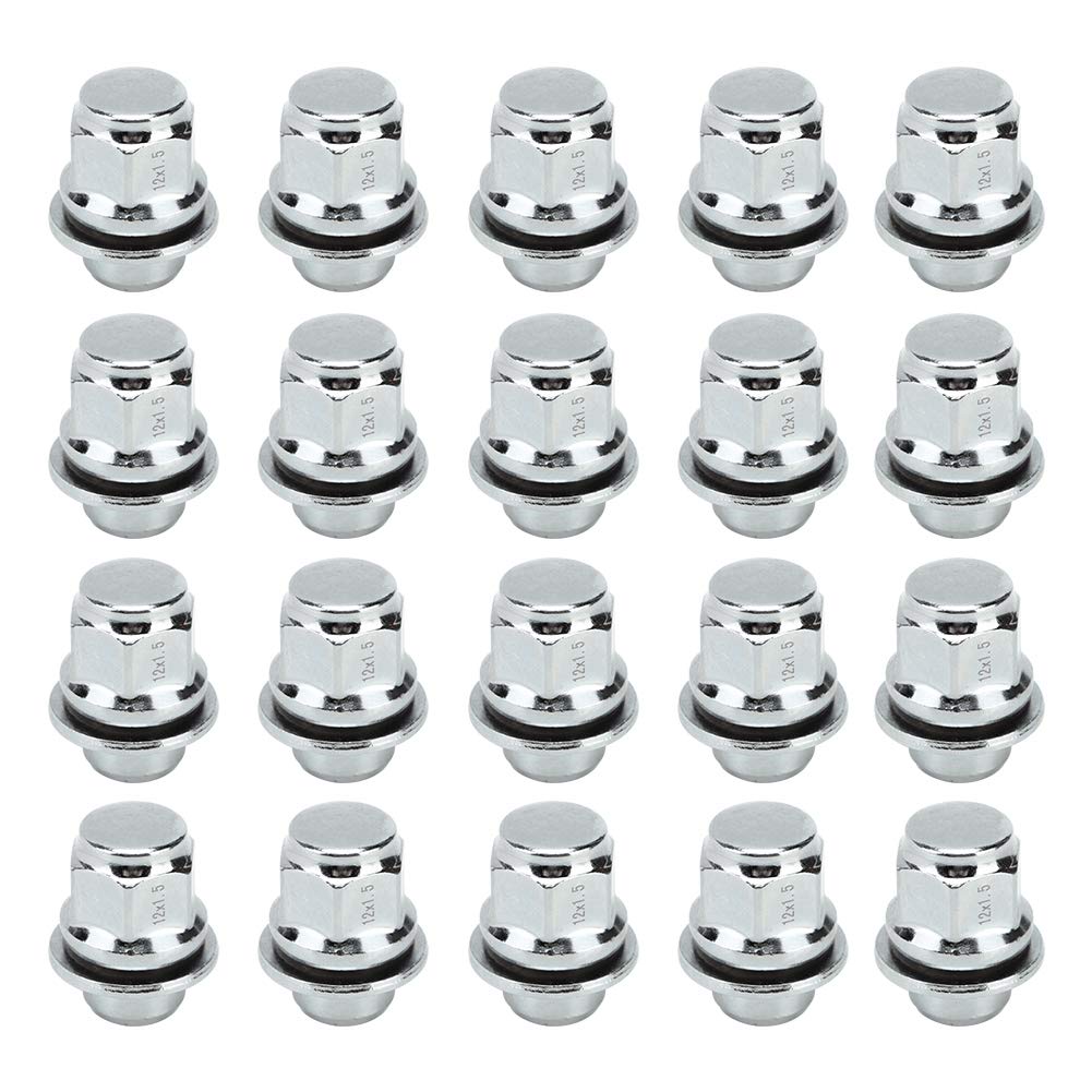 Silver Steel Wheel Nut 20 Pieces D179