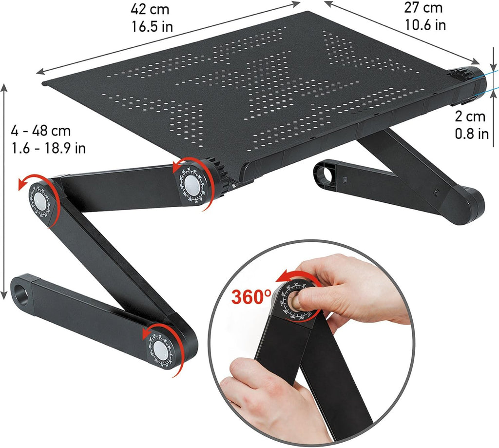 Black Pack of 2 Folding Laptop Table Q156