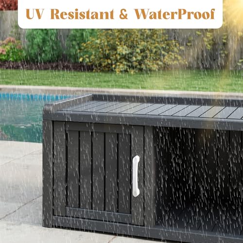 Waterproof UV-Resistant Shoe Storage Cabinet with 2 Doors C65169