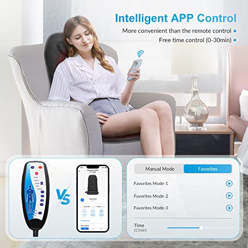 Massage Seat Cushion with Heat 10 Motors Vibration Chair Pad W186