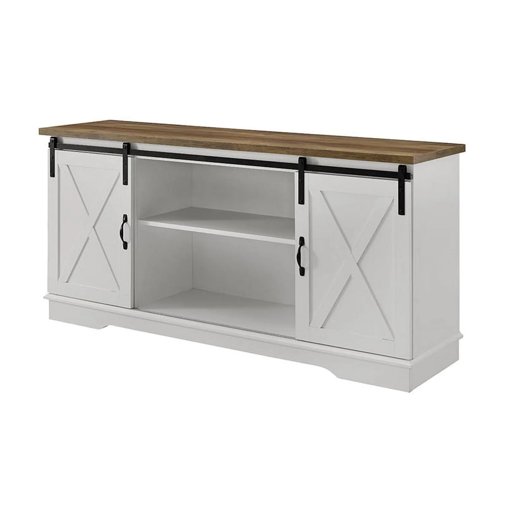 Modern Wood TV Stand up to 58" Solid White Z465