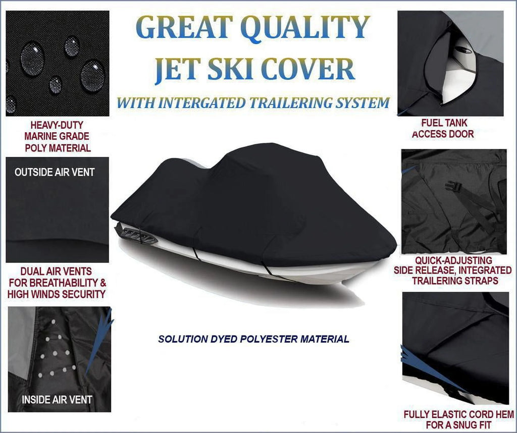 Black 600 Denier Jet Ski Cover Z8404