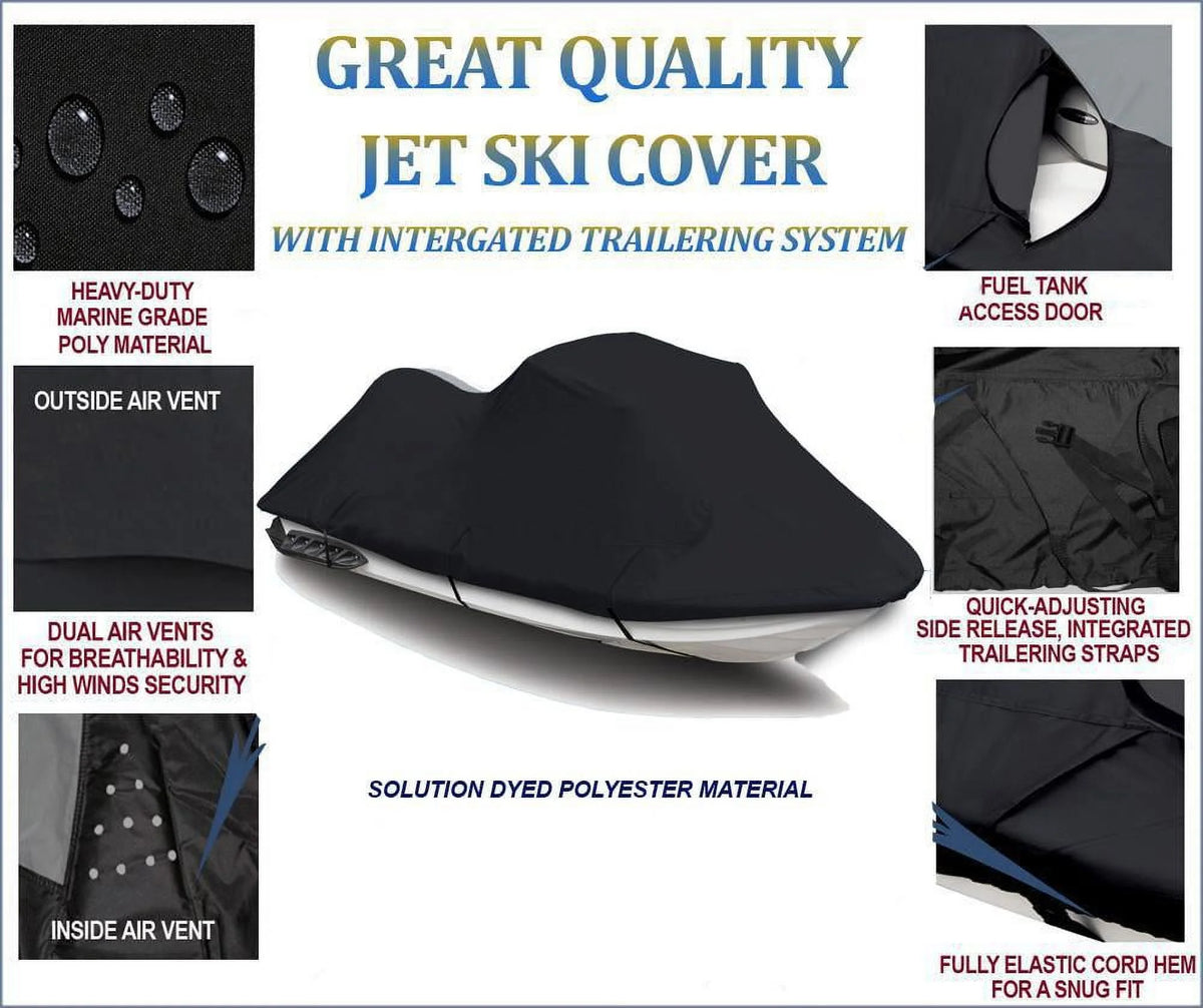 Black 600 Denier Jet Ski Cover Z8404