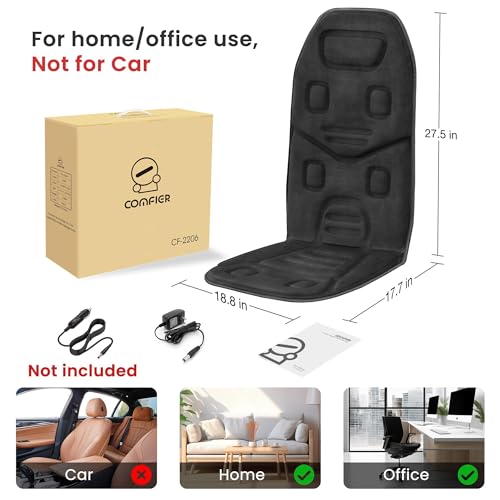 Massage Seat Cushion with Heat 10 Motors Vibration Chair Pad W186