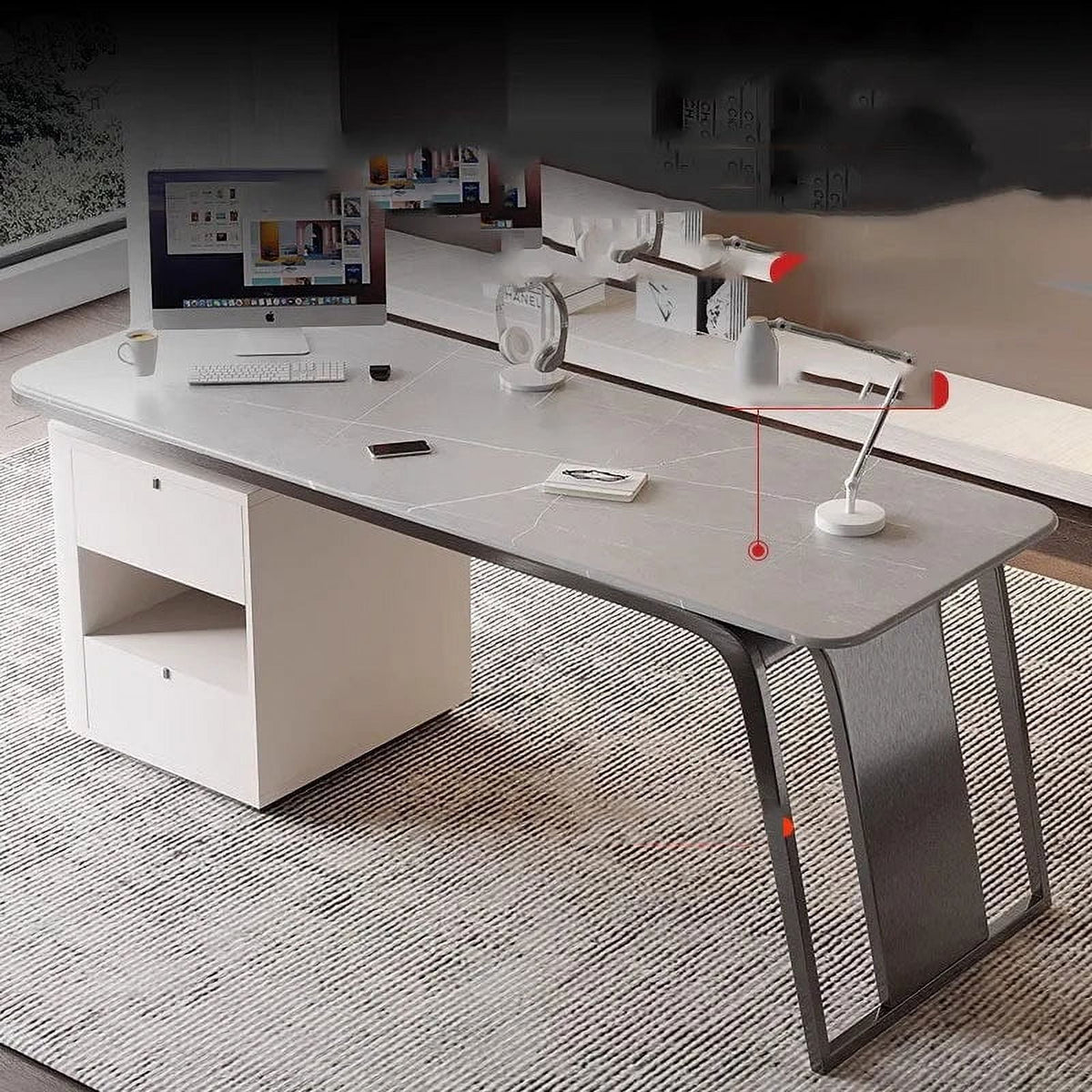 Writing Desk with Drawers B689