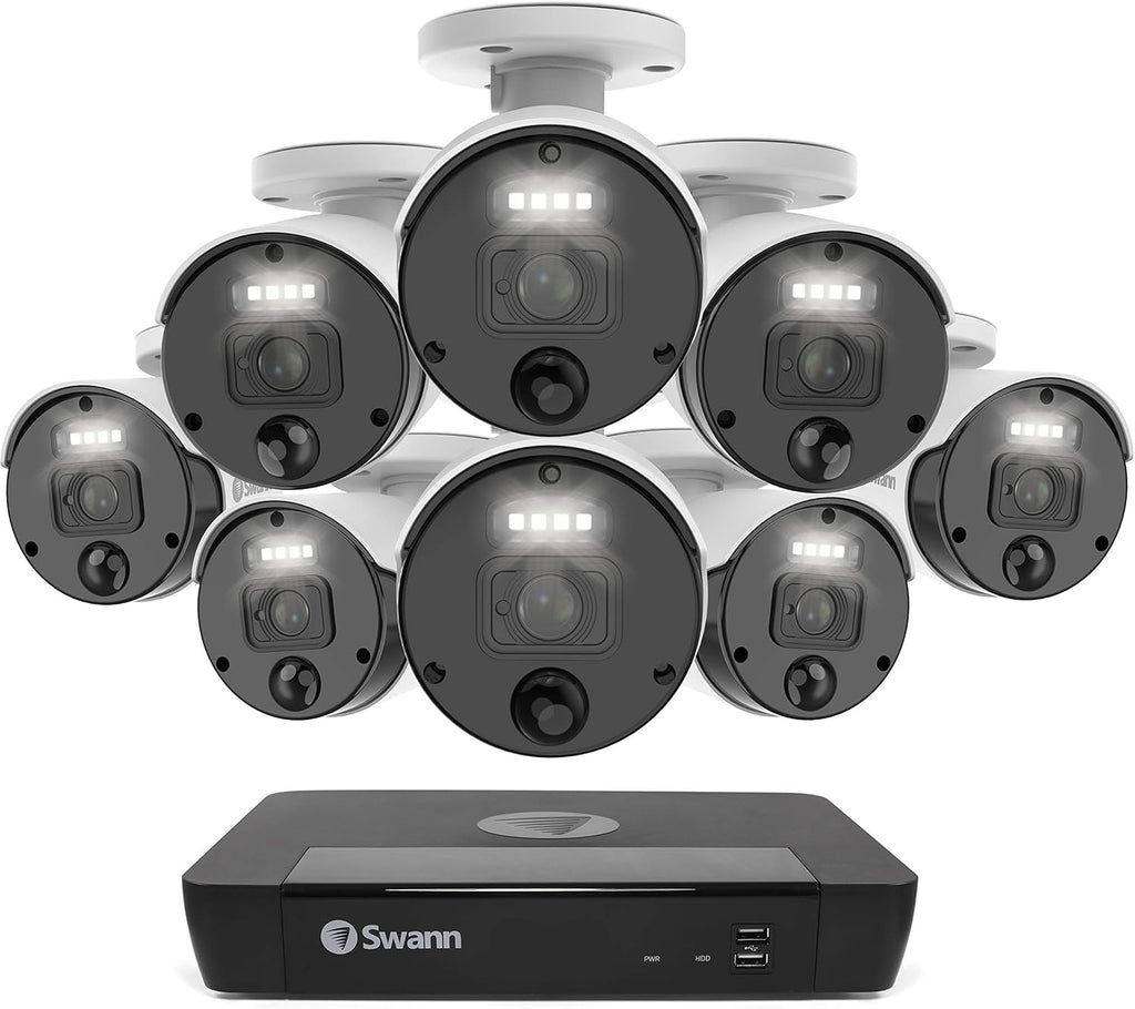 8 Camera 8 Channels POE NVR 4K Wired Security Camera System O788