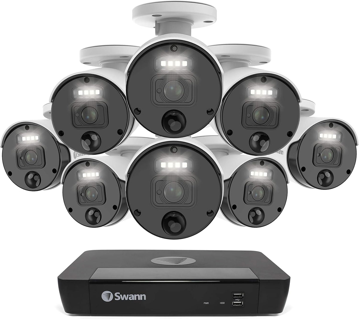 8 Camera 8 Channels POE NVR 4K Wired Security Camera System O788