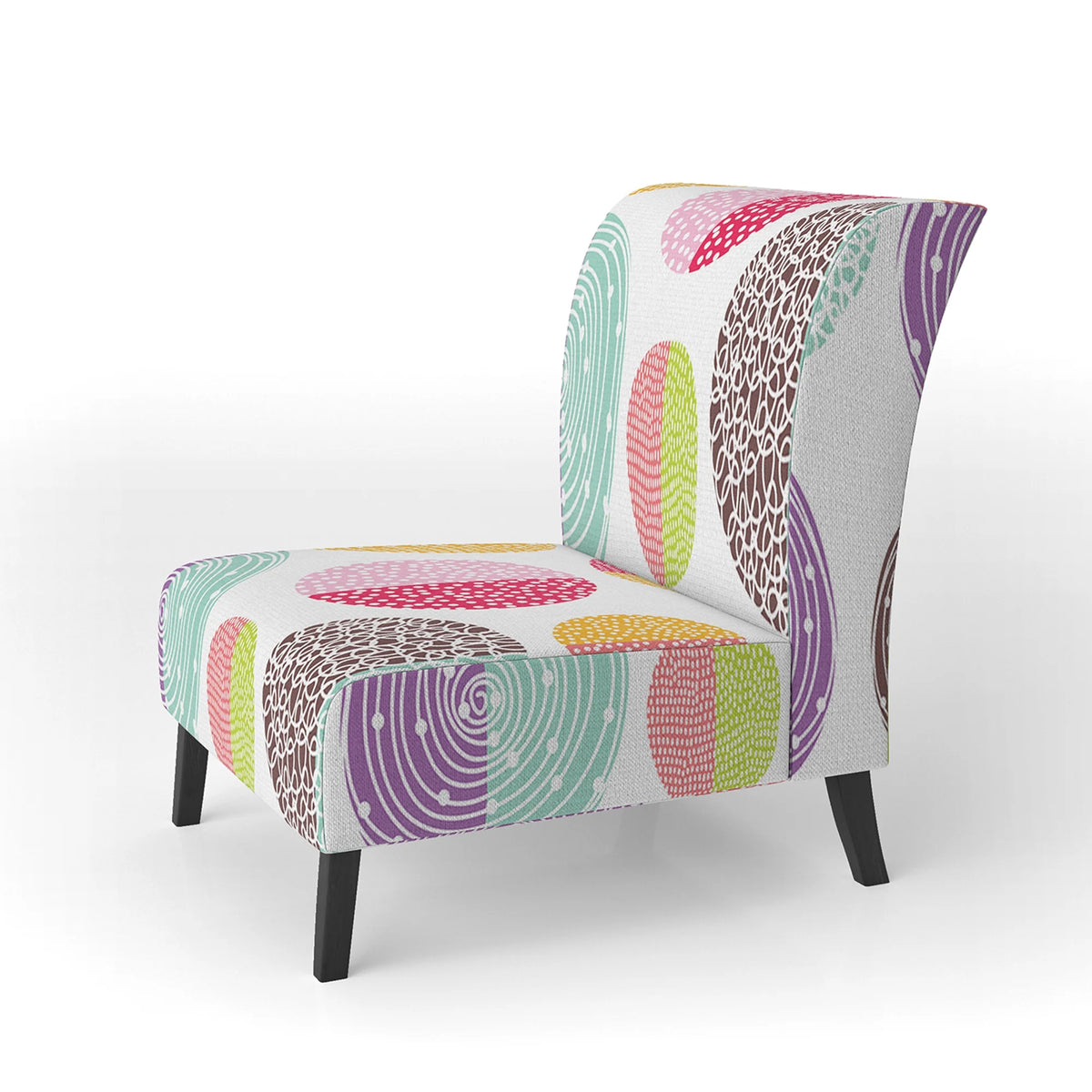 Multicolor Patterned Upholstered Accent Chair L592