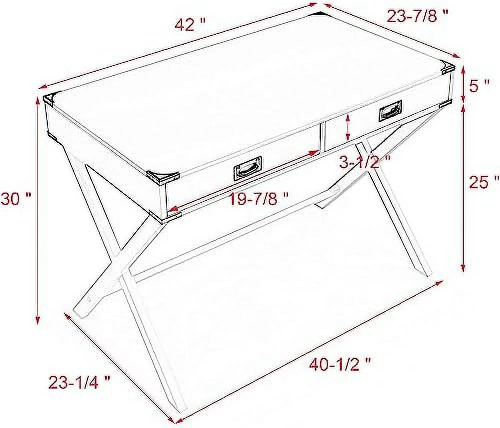 Small White Computer Desk with Drawer G9403