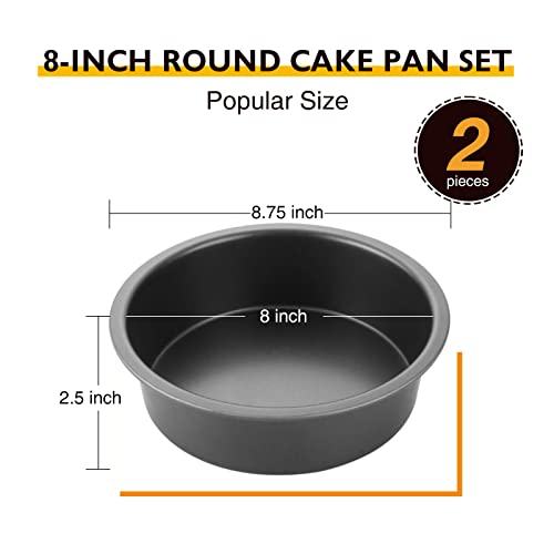 Nonstick Square Baking Pan Set 2 Pieces Grey W26048