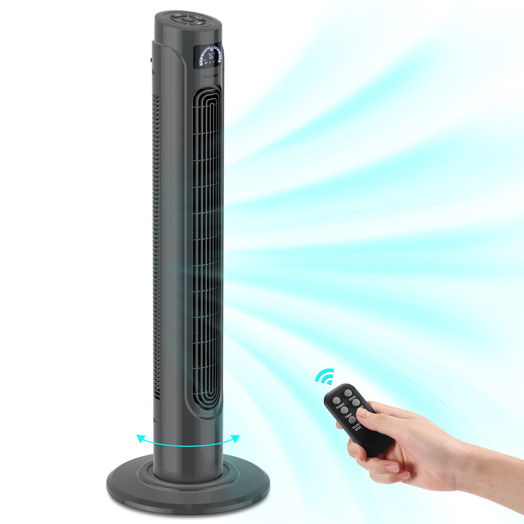 36 Tower Fan with Remote, 3 Speeds 3 Modes 15H Timer, 90° Oscillating, Grey H2328