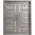Sliding French Double Pocket Doors 72 x 84 inches Solid Wood Interior Doors X3248