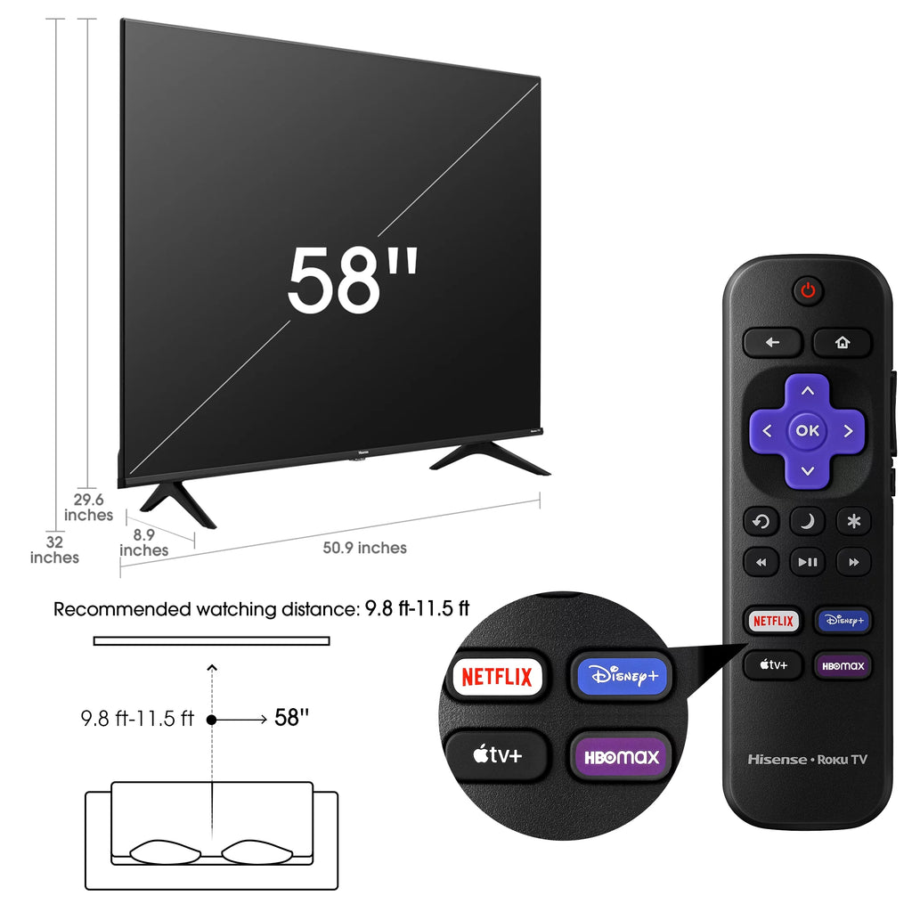 58 Class 4K UHD LED LCD Smart TV HDR K33096