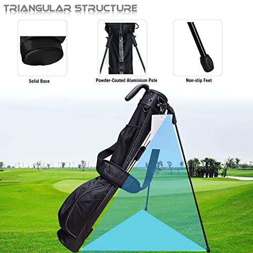 Lightweight Mini Golf Stand Bag with Rain Cover and Removable Padded Shoulder Strap G170